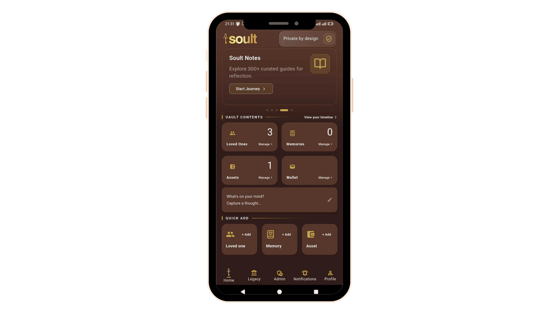 Soult app హోమ్ స్క్రీన్